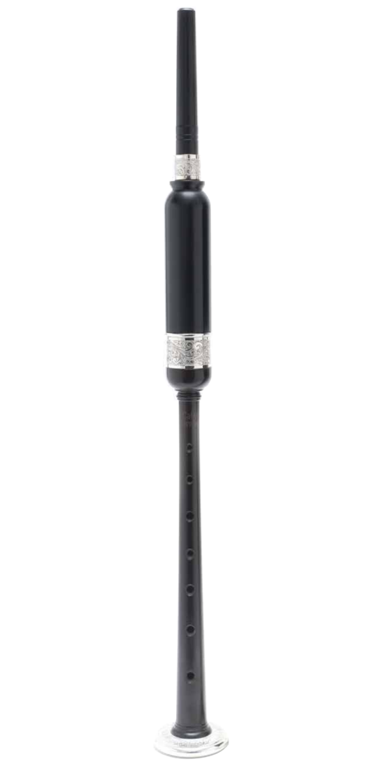 Blackwood Practice Chanter with Victorian Scroll Engraving - Pipe Chanter Length