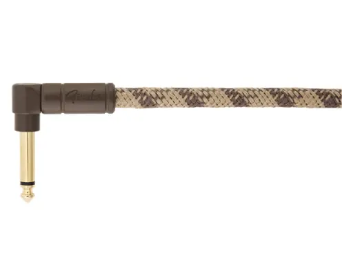 Festival Hemp Instrument Cable, Straight/Angle,18.6\' - Brown Stripe