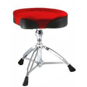 T765A - Red-Cloth-Top Saddle Style Drum Throne