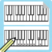 Whirlwind Press - Two Octave Piano Stickers (75/pack)