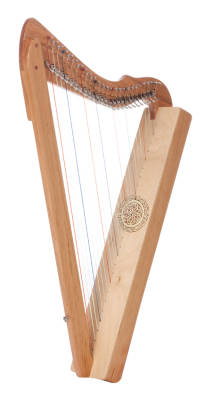 Harpsicle - Fullsicle - 26 String - Full Levers - Special Edition Solid Cherry Wood with Celtic Knot Ornamentation