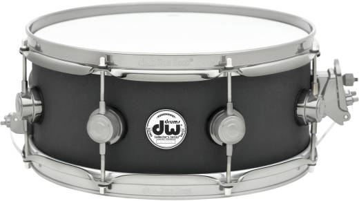 5.5x14\'\' Collector\'s Series Cast Aluminum Snare with Black Powder Finish and Satin Chrome Hardware