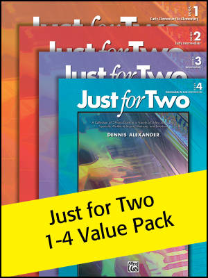 Alfred Publishing - Just for Two Books 1-4 (Value Pack) - Alexander - Piano Duet (1 Piano, 4 Hands) - Books