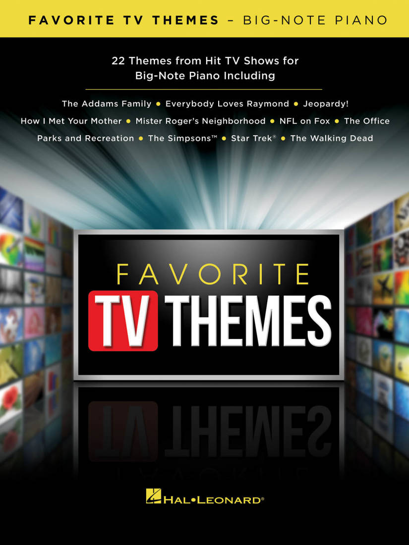 Favorite TV Themes - Big Note Piano - Book