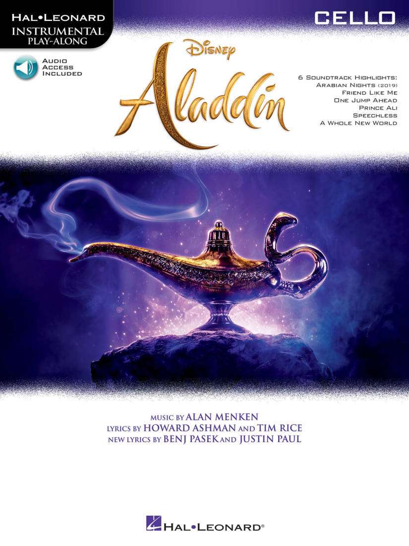 Aladdin: Instrumental Play-Along - Menken - Cello - Book/Audio Online