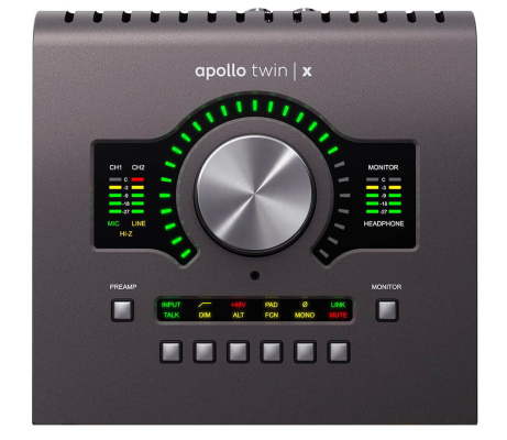 Apollo Twin X Thunderbolt 3 Audio Interface w/UAD-2 QUAD Core Processing