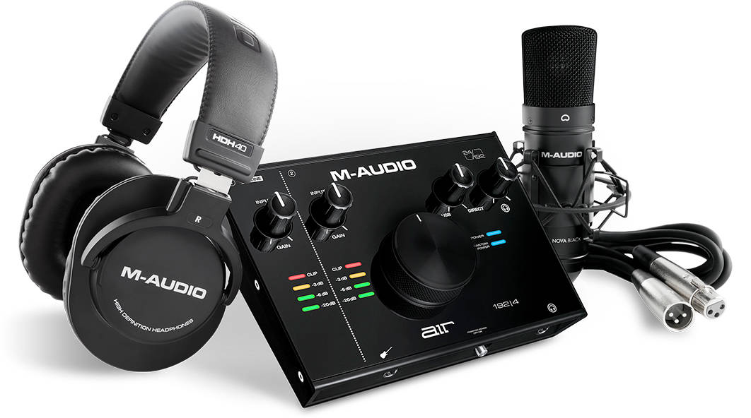 AIR 192|4 Vocal Studio Pro Kit with USB Interface, NOVA Black Microphone and HDH40 Headphones