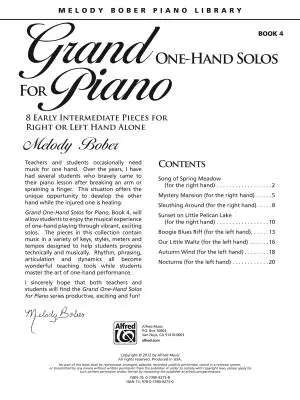 Grand One-Hand Solos for Piano, Book 4, Early Intermediate - Bober - Book
