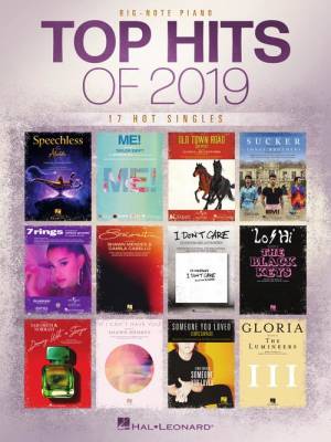 Hal Leonard - Top Hits Of 2019 - Big Note Piano - Book