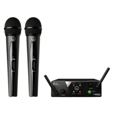 AKG - WMS40 Mini Dual Vocal Set Wireless Microphone System - Band B & D
