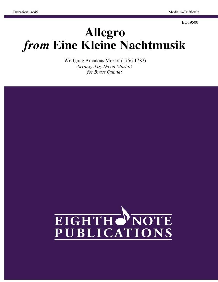 Allegro from Eine Kleine Nachtmusik - Mozart/Marlatt - Brass Quintet