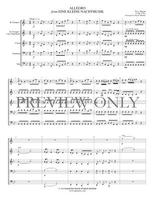 Allegro from Eine Kleine Nachtmusik - Mozart/Marlatt - Brass Quintet