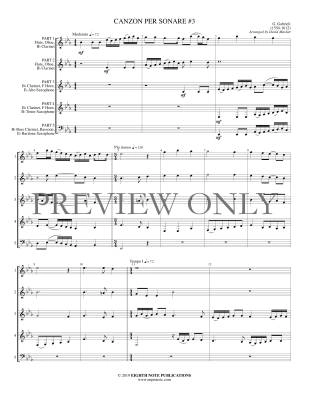 Canzon per Sonare #3 - Gabrieli/Marlatt - Interchangeable Woodwind Ensemble
