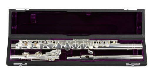 Silver Plated Alto Flute - Sterling Silver Lip Plate & Riser - Straight Headjoint
