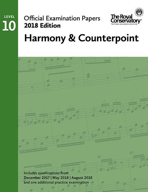 RCM Official Examination Papers: Harmony & Counterpoint, Level 10 - 2018 Edition - Book