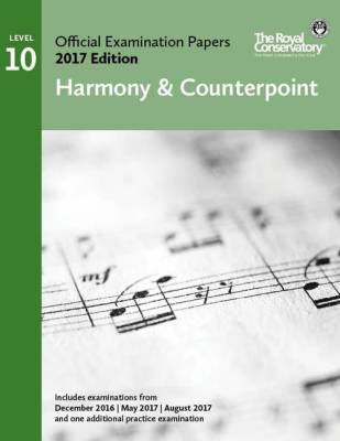 RCM Official Examination Papers: Harmony & Counterpoint, Level 10 - 2017 Edition - Book