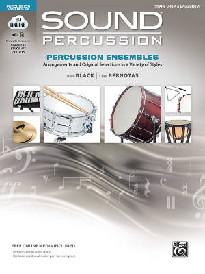 Sound Percussion Ensembles - Black/Bernotas - Snare Drum/Bass Drum - Book/Media Online