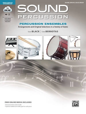 Alfred Publishing - Sound Percussion Ensembles - Black/Bernotas - Snare Drum/Bass Drum - Book/Media Online