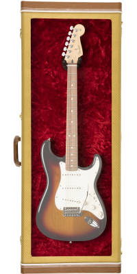 Wall Mount Guitar Display Case - Tweed