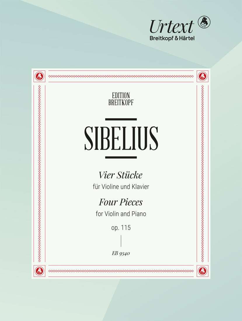4 Pieces for Violin and Piano Op. 115 - Sibelius/Pulkkis - Violin/Piano - Book