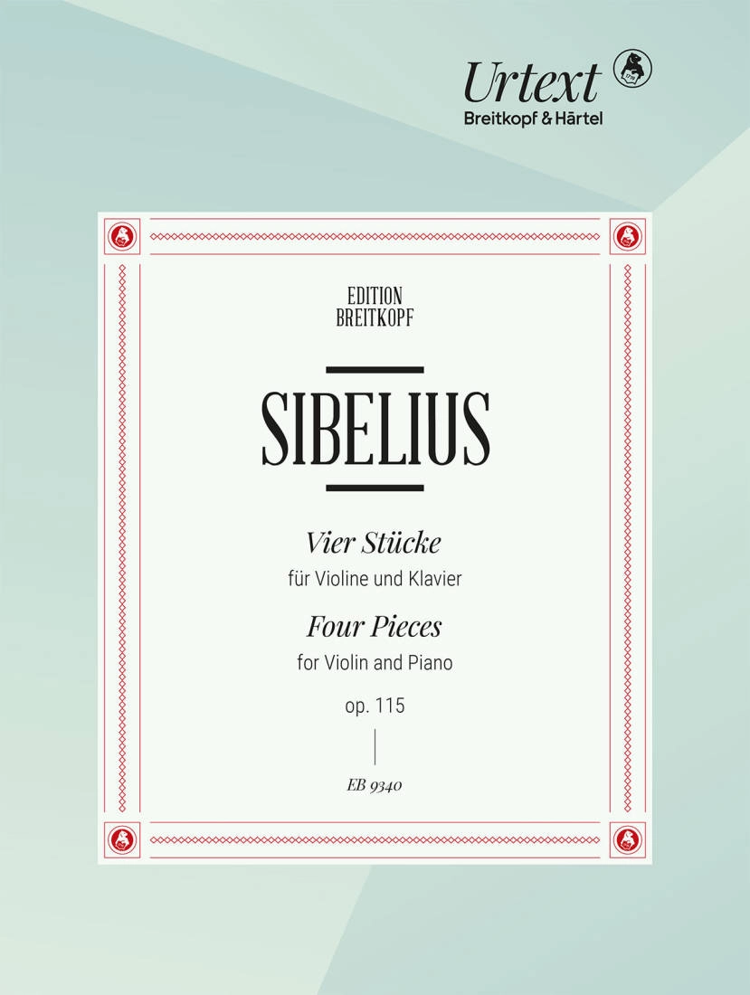 4 Pieces for Violin and Piano Op. 115 - Sibelius/Pulkkis - Violin/Piano - Book