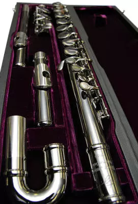 Black Nickel Alto Flute - Sterling Silver Lip Plate & Riser - 2 Headjoints