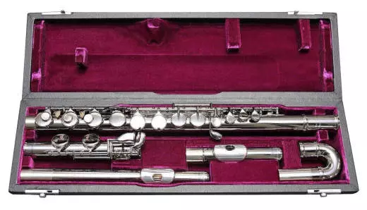 Black Nickel Alto Flute - Sterling Silver Lip Plate & Riser - 2 Headjoints