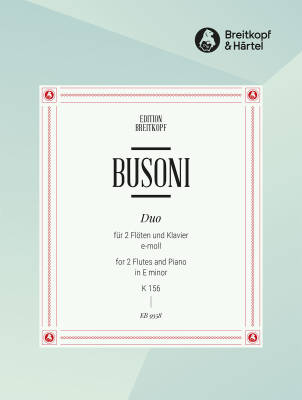 Duet in E minor Op. 43 K 156 - Busoni/Theurich - 2 Flutes/Piano - Book