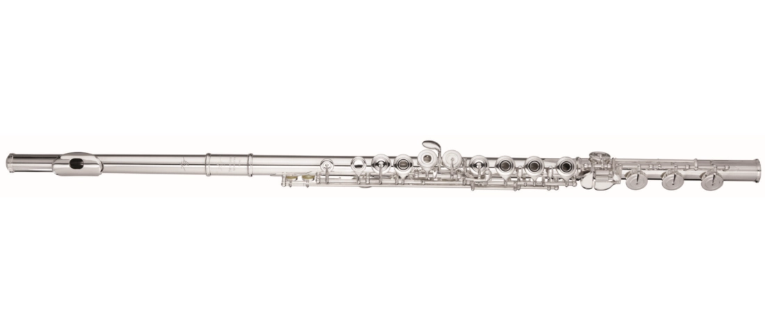 Virtuoso Series Sterling Silver Flute with Open Holes, Offset G, B-Foot, C# and Sterling Silver Headjoint