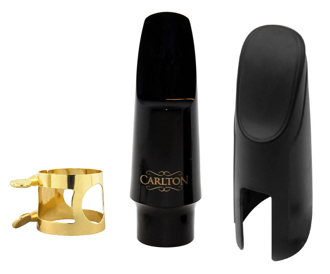 Alto Saxophone Mouthpiece Kit - Gold Ligature and Fitted Cap