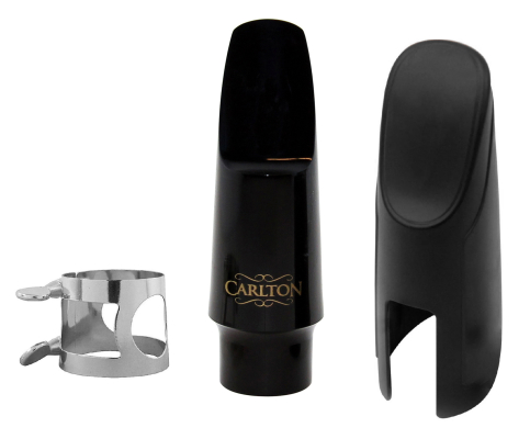 Carlton - Alto Saxophone Mouthpiece Kit - Silver Ligature and Fitted Cap