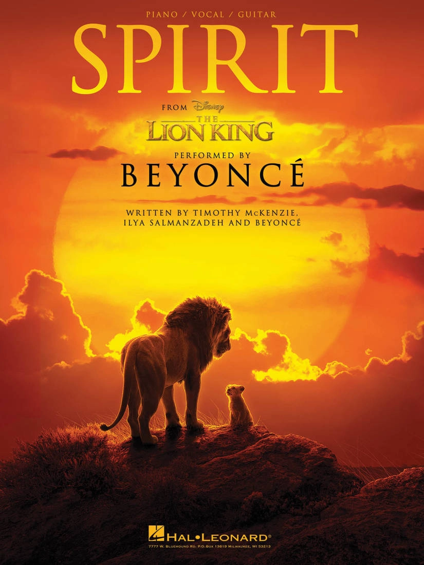 Spirit (from The Lion King 2019 - Piano/Vocal/Guitar - Sheet Music