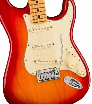 American Ultra Stratocaster, Maple Fingerboard - Plasma Red Burst