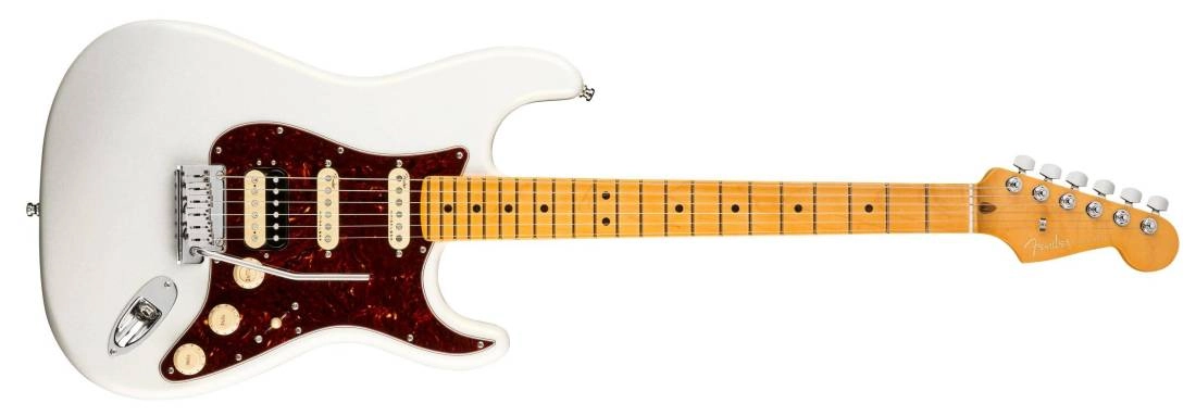 American Ultra Stratocaster HSS, touche en érable - Arctic Pearl