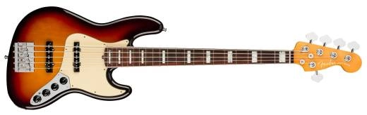 American Ultra Jazz Bass V, Rosewood Fingerboard - Ultraburst