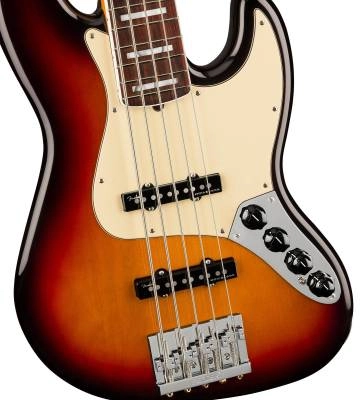 American Ultra Jazz Bass V, Rosewood Fingerboard - Ultraburst