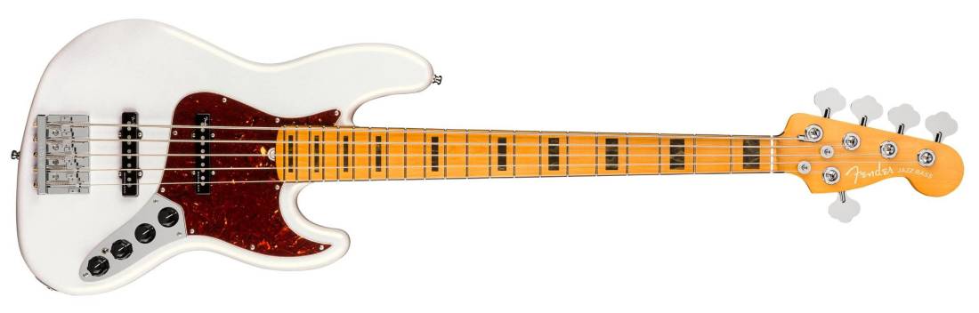 American Ultra Jazz Bass V, Maple Fingerboard - Arctic Pearl