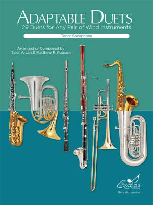 Excelcia Music Publishing - Duos adaptables pour saxophone tnor - Arcari/Putham - Saxophone tnor - Livre