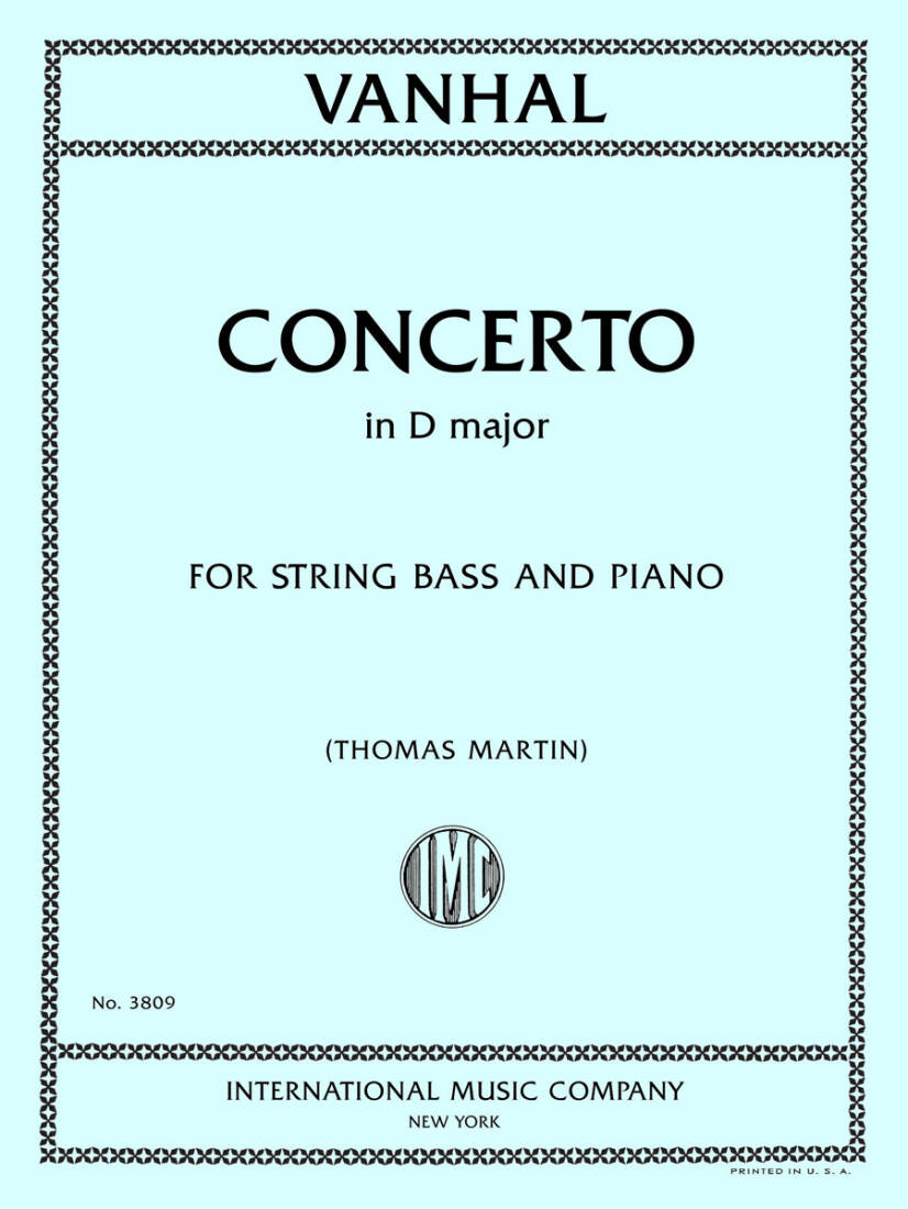 Concerto in D major - Vanhal/Martin - Double Bass/Piano