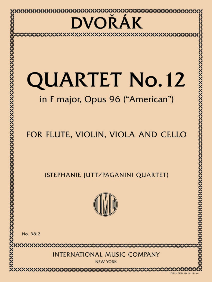 Quartet No. 12 in F major, Opus 96 (\'\'American\'\') - Dvorak/Jutt - Flute/Violin/Viola/Cello