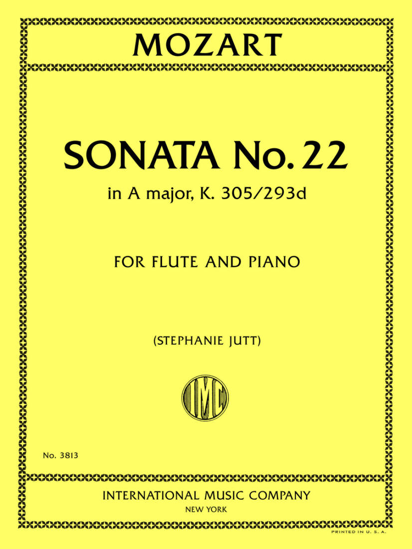 Sonata No. 22 in A major, K. 305/293d - Mozart/Jutt - Flute/Piano