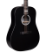 DX Johnny Cash Dreadnought HPL Acoustic-Electric Guitar - Jett Black
