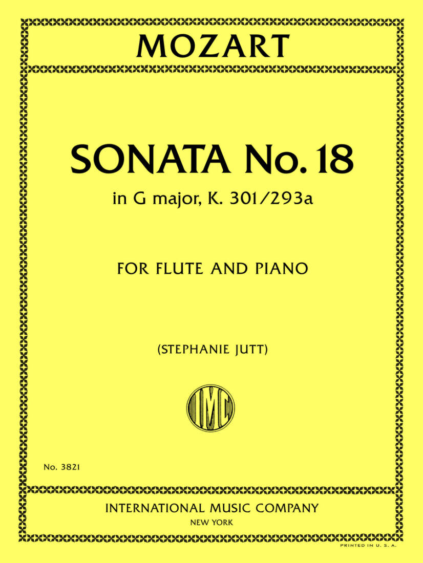 Sonata No. 18 in G major, K. 301/293a - Mozart/Jutt - Flute/Piano