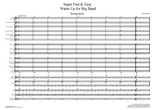 Super Fast & Easy Warm-ups for Big Band - Schmidli - Jazz Ensemble - Gr. 1.5