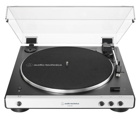 Audio-Technica - AT-LP60XBT Fully Automatic Bluetooth Belt-Drive Turntable - White