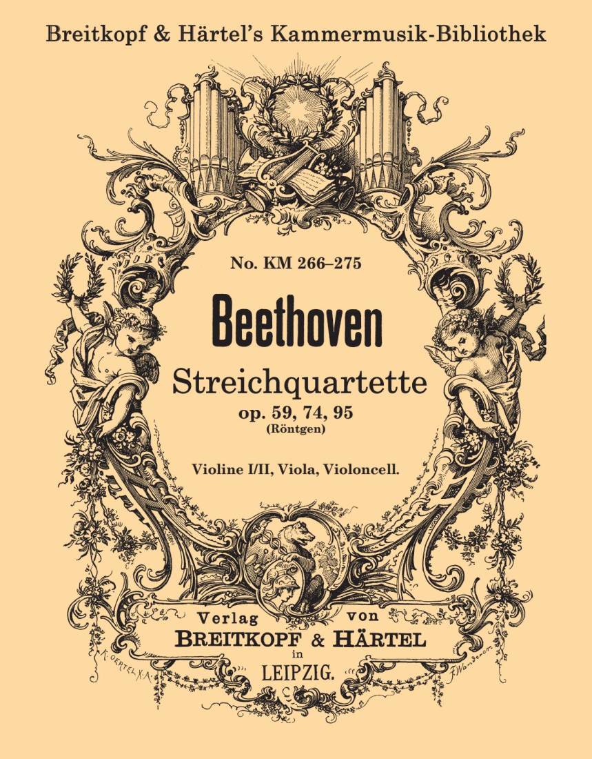 String Quartets Op. 59, Op. 74, and Op. 95 - Beethoven/Rontgen - String Quartet - Parts Set