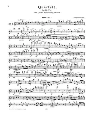 String Quartets Op. 59, Op. 74, and Op. 95 - Beethoven/Rontgen - String Quartet - Parts Set