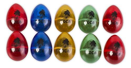 Toca Percussion - 10 Pack Egg Shaker Set - Gel Coloured