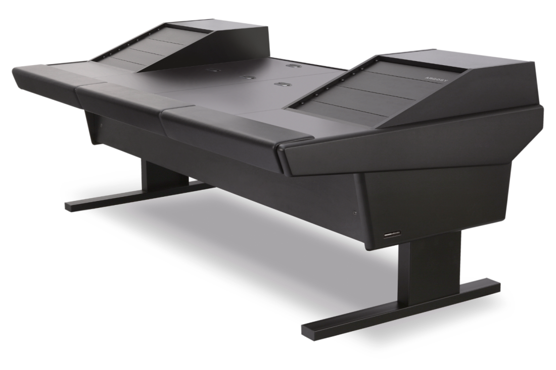 90V Series Desk with 2 13-Space Racks - Black