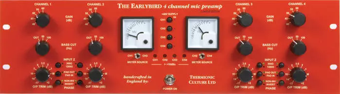 Earlybird 4 - 4-Channel Tube Mic Preamp